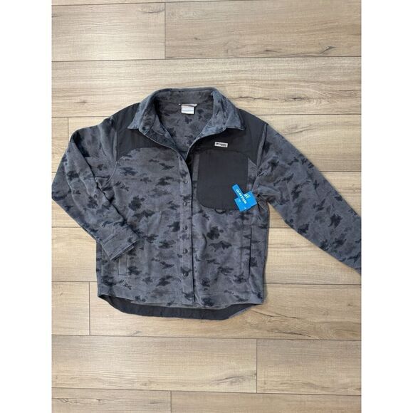 Columbia PFG Womens Black Hoodie Athletic Jacket L Large Tidal Fleece NWT - Picture 2 of 5